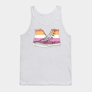 Lesbian Pride Flag Hi-Top Design Tank Top